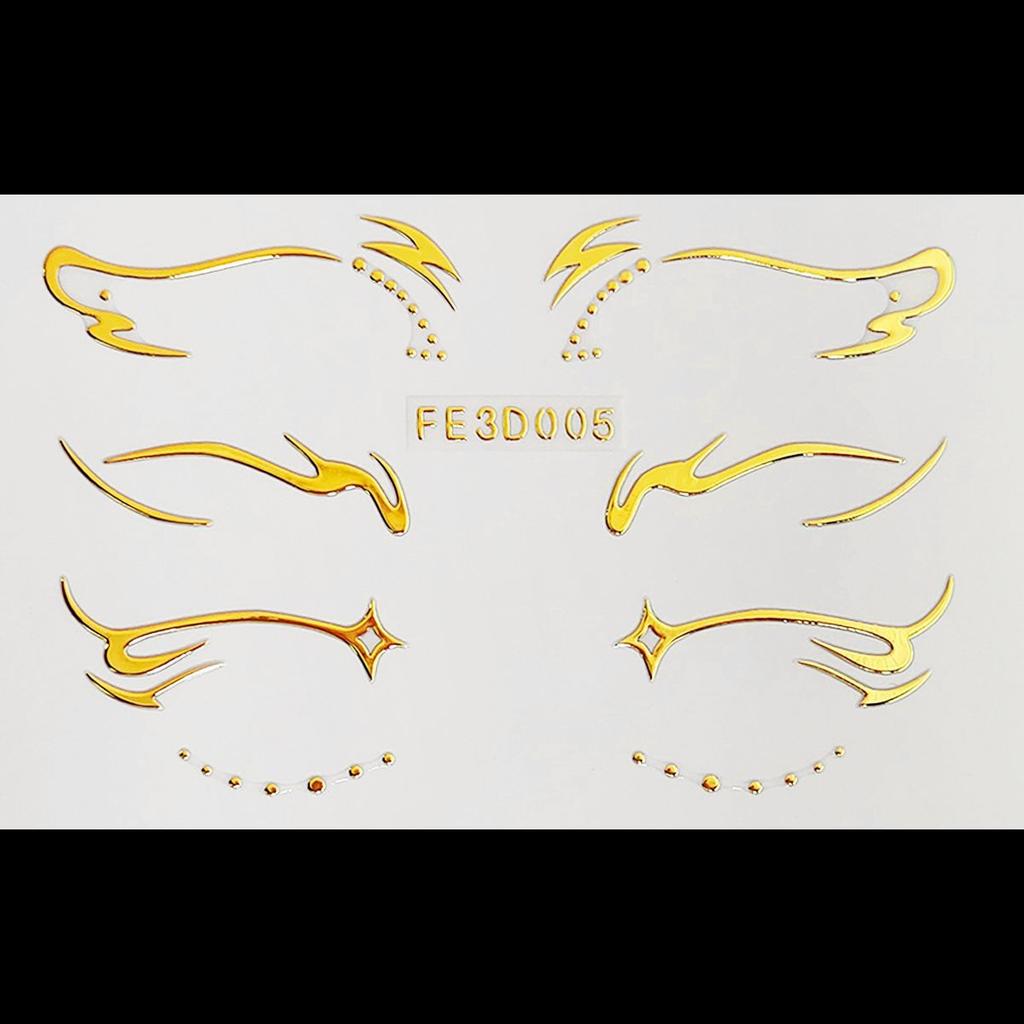 Лазерная подводка для глаз, 3D трехмерная рельефная наклейка-бабочка для макияжа глаз, сценическая наклейка-татуировка