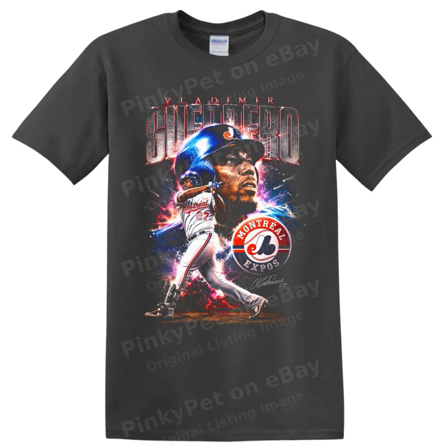 Vladimir Guerrero Montreal Expos Baseball T Shirt Retro Player Graphic Tee Art