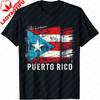Puerto Rico Flag Heritage Month Hispanic Boricua Rica TShirt Flag Print Harajuku Style Oneck T Shirts Color Print Clothes