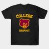 Мужская черная футболка с принтом The College Dropout Печать методом термопереноса без вырезания Хлопковая футболка