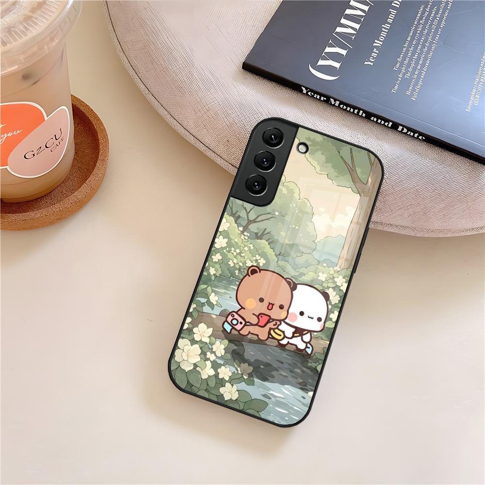 BUBU DUDU Cartoon Phone Case Glass For Samsung Galaxy S26 S25 S21 S22 S24 S23 S20 Ultra Fe Plus A16 A24 A55 A53 Coque