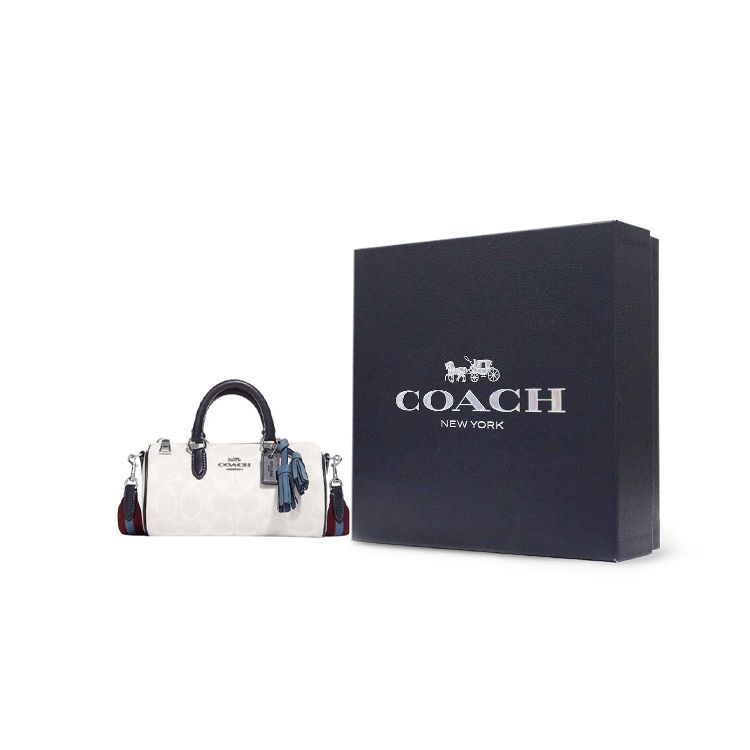 Coach Кружевная 20 Классический принт с монограммой Застежка-молния Съемный плечевой ремень Ручка для переноски Наплечная сумка Сумка через плечо Средняя Женские сумки CB874-SVUON