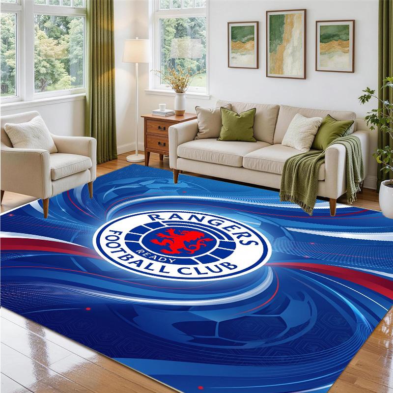 Rangers FC Design Crystal Velvet Rug Soft Decorative Mat for Bedroom Entrance