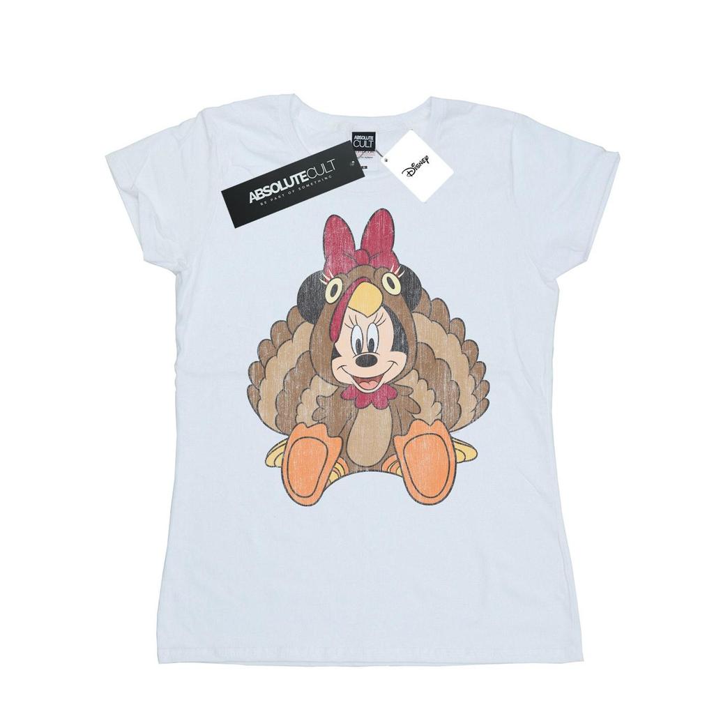 Disney Womens/Ladies Minnie Mouse Thanksgiving Turkey Costume Cotton T-Shirt