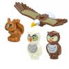 MOC Город Животные Строительные Блоки Фигурки Коза Овца Орел Сова Панда Попугай Чайка Пингвин Зоопарк Рам Аксессуары Кирпичики Игрушка Подарок