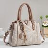 Classic Womens Pu Leather Handbag With Zipper Closure And Internal Compartments For Work