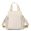 Minimalist Womens Nylon Shoulder Bag With Zipper Closure And Interior Pouch For Casual Outings
