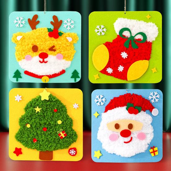 Набор для вышивания Yousheng DIY Рождественский Милое Дерево/Чулок/Санта Вышивальные Проекты Рождественский Набор для Шитья и Рукоделия с Шаблоном Иглы Нитки Инструменты
