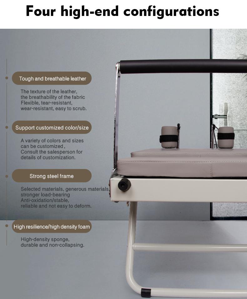 Большой складной пилатес-реформер Оборудование Основная йога-кровать Домашний фитнес Потеря веса Сталь АБС Стали Материал Машина для пилатеса