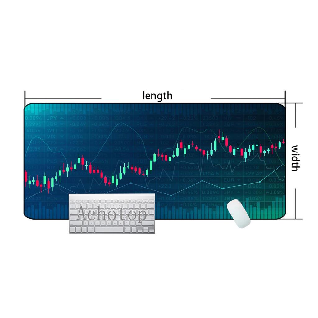 Stock Market Chart Pattern Pc Gamer Mouse Pad Gaming Mousepad 100x50cm XXXL Large Rubber Desk Mat Keyboard Pads Speed Mouse Mat