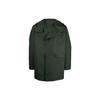 Zipper Chest Pocket Solid Color Mid-Length Parka Men Outerwear Green HB3400