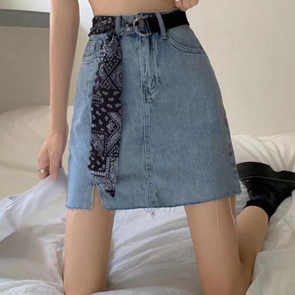 Canvas Waist Belts with Patchwork Silk Scarf Adjustable Waist Belt Universal Teens Woman Dresses Skirt Coat Waistband