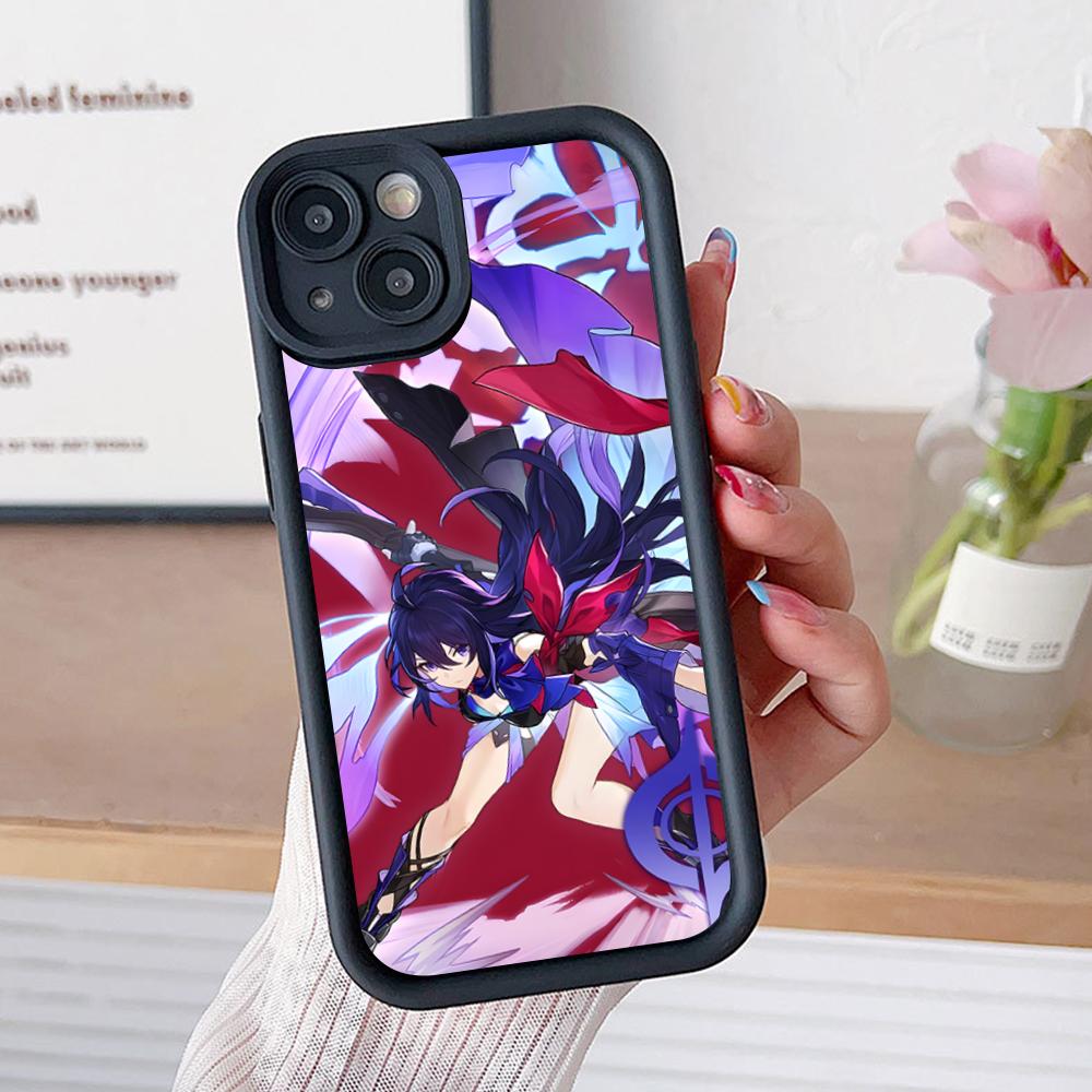 HSR Seele Утолщенный ТПУ Чехол для Мобильного Телефона для iPhone 17 16 15 14 13 12 11 Air Pro Max Plus Цветной Чехол