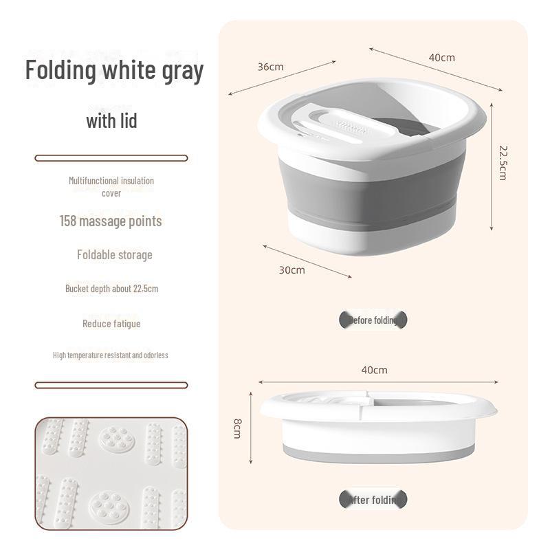 Портативная складная ванна для ног с массажем, повышенная конструкция для замачивания голеней
