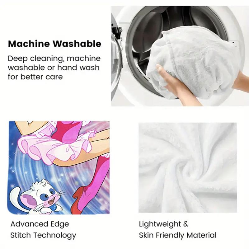 Magical Angel 2D Flat Pattern Flannel Blanket High quality All Seasons Warmth and Comfort Perfect for Christmas Gifts.MMT0918294