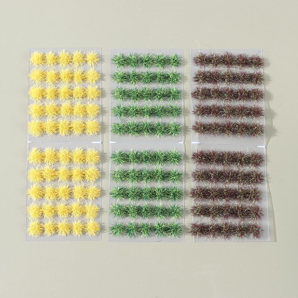 Railway Construction Artificial Grass Tufts Simulation Model Miniature Grass Bushes Plant Cluster