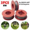 3 шт. 8м Pro-Tap Шпульная леска F016800175 Запасные шпули Pro-Tap для BOSCH ART 23 26 30 Combitrim для BOSCH ART 23 26 Easytrim