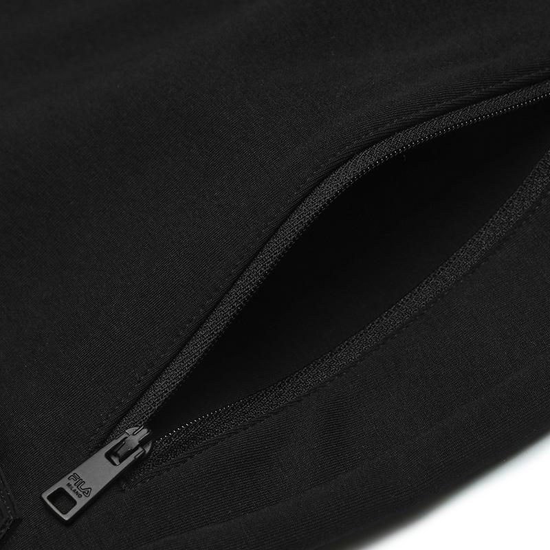 Fila Серия Milano Универсальные Удобные Зауженные Трикотажные Повседневные Брюки Мужские низы Черный F11M515604FBK