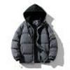 Unisex Winter Cotton-Padded Hooded Jacket - Loose, Versatile, Thick, and Warm for Couples