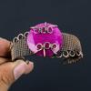 Amazing Red Ruby Gemstone Pure Copper Wire Wrapped Handmade Cuff/ Bangle Jewelry