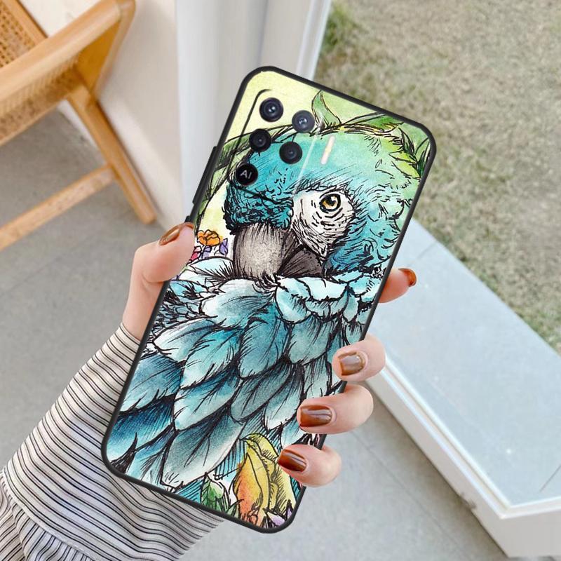Animal Parrot Bird Case For Oppo A5 Pro A15 A17 A57 A77 A18 A38 A58 A78 A98 A94 A74 A54 A40 A60 A80 A16 A76 A96