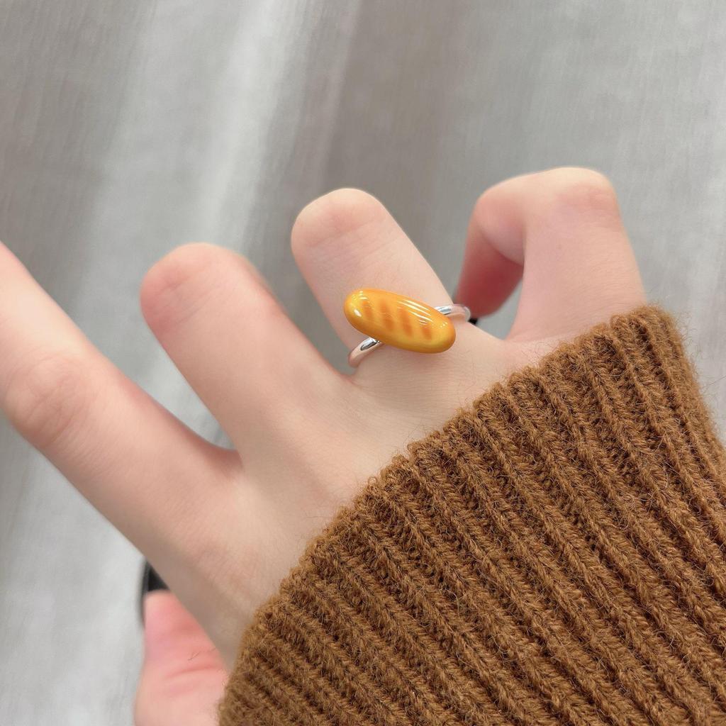 Набор колец для вечеринки в виде кота с карамельным хлебом и рисунком «Осень/Зима» — креативный мультяшный дизайн