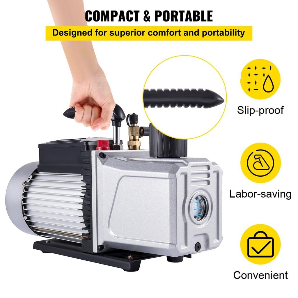 Vacuum Pump Double Stage 12CFM 340 L/min Inlet port 1/4