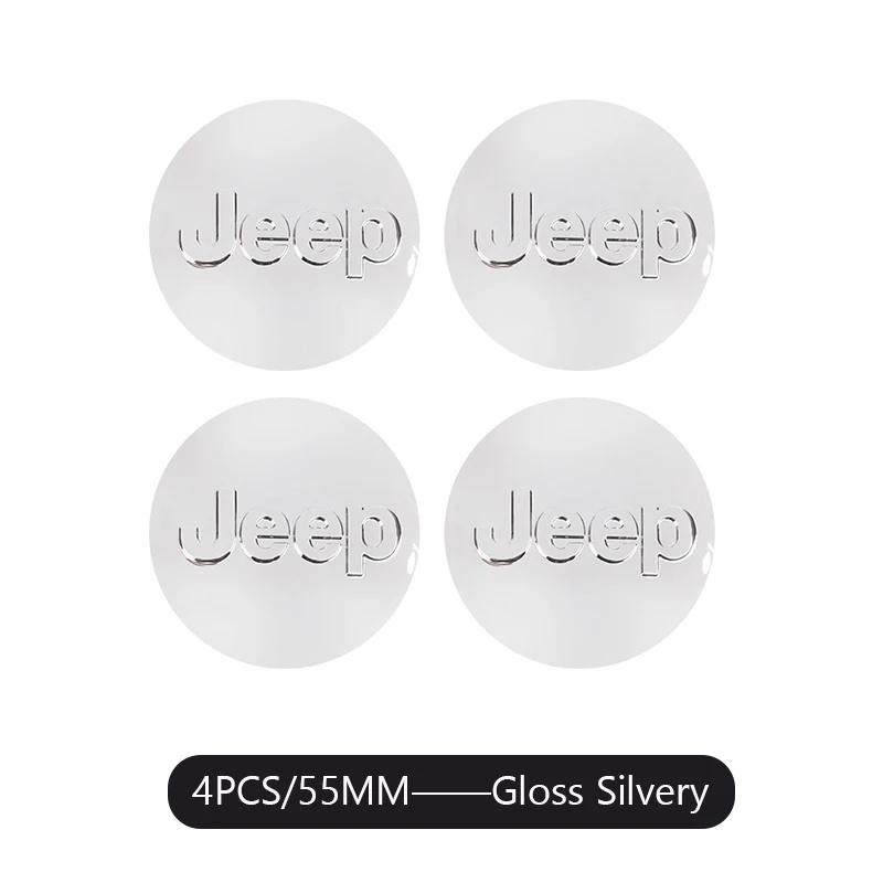 CXVSUD1 4PCS ABS Electroplated Car Wheel Center Hub Caps for Jeep Renegade Wrangler JK Grand Cherokee Compass Patriot Auto Accessories