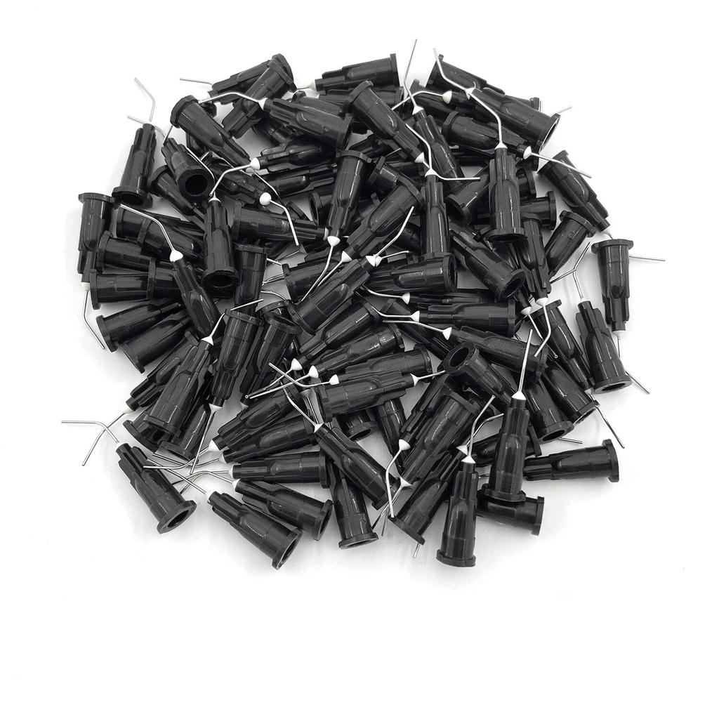Pre Bent Dispensing Dental Tip Etchant Resin Flow Composite Needle Tip Disposable Applicator Dental Material Delivery 100 Pcs