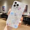 Роскошный прозрачный чехол с цветочным блеском для Iphone 13 11 12 Pro Max Xs Mini Xr X 8 7 Plus Se, модная задняя крышка с листьями и цветочным принтом бабочки