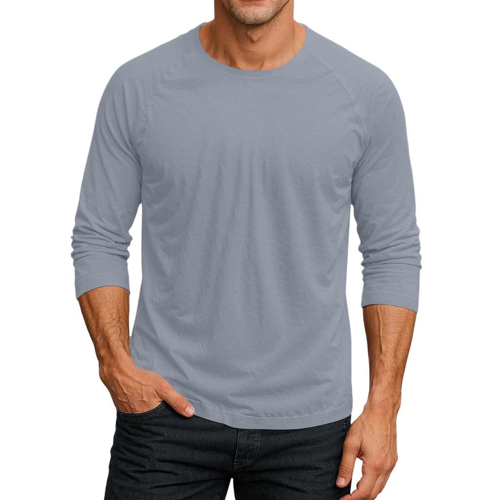 Мужской топ-футболка с круглым вырезом и рукавами-плунжерами