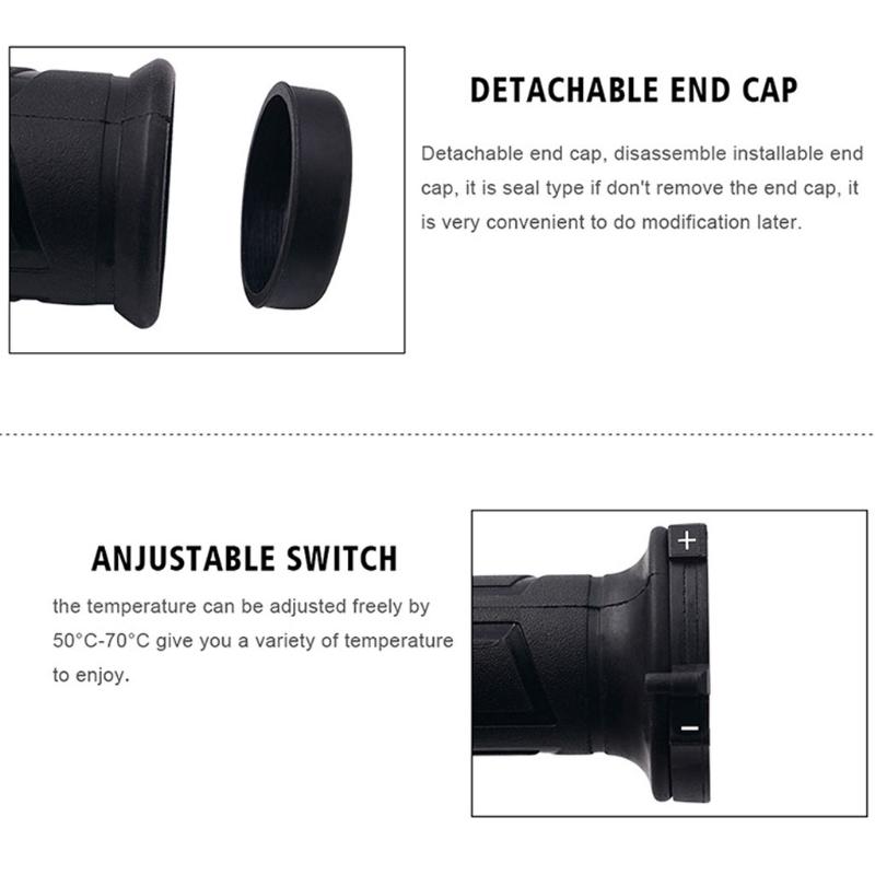 1 комплект зимних электрических подогреваемых ковриков для мотоцикла 22 мм для руля электрического велосипеда, более теплые износостойкие нагревательные коврики