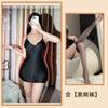 Сексуальное нижнее белье Сексуальные подтяжки Ice Silk Late Night Bar Uniform Tight Passion Ночная рубашка с открытой спиной Большой размер Обертывание бедер