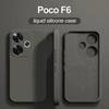 Чехол Poco F6 Роскошный оригинальный жидкий силиконовый чехол для Xiaomi Poco F6 Poco F 6 PocoF6 Pro F6Pro 5G Мягкие чехлы противоударный чехол