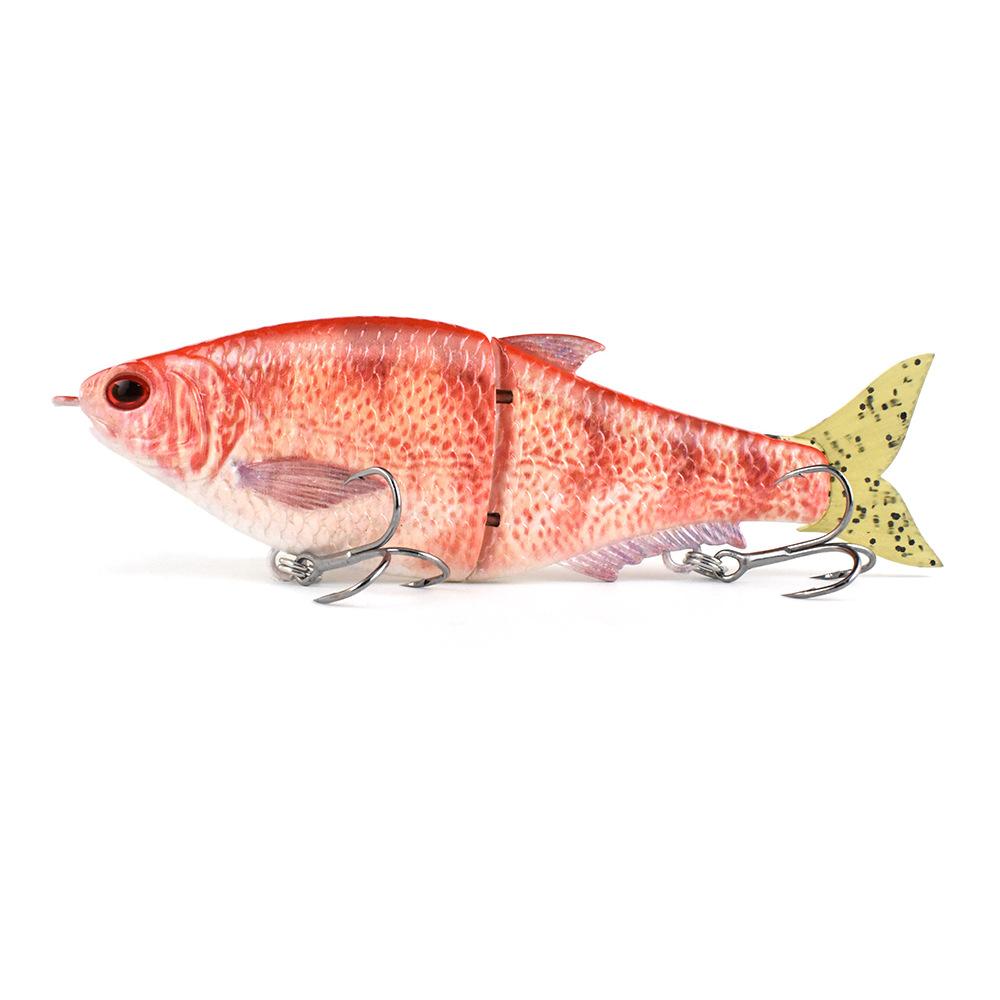 Luya Bait Soft Tail Two-Section Vib Fishing Simulation Bait S-Shaped Swimming Bait Luya Abs Plastic Fishing Gear