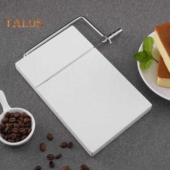 Cheese Slicer Stainless Steel Wire Cutter for Block Cheeses Marble Board Mozzarella Parmesan Butter Cutting Tool Easy To Clean Non-Slip Kitchen Gadget