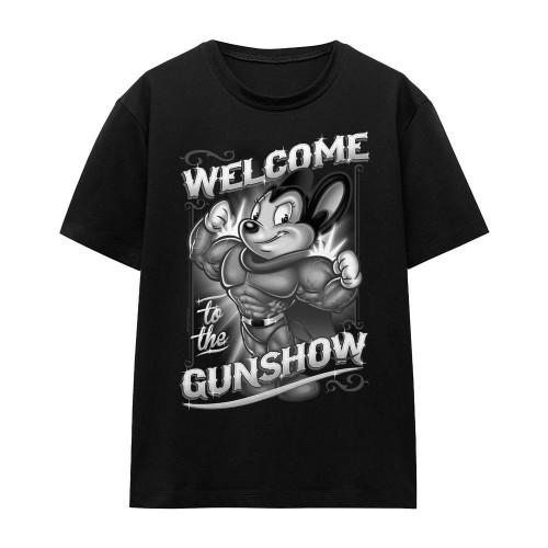 Унисекс Взрослая футболка Mighty Mouse Mighty Gunshow