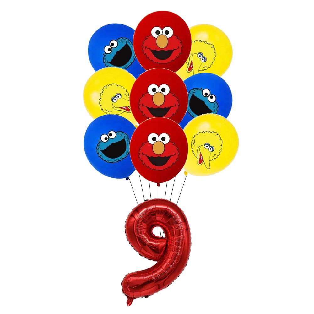 Cartoon Sesames Street Birthday Party Decoration Elmo Disposable Party Plate Latex Balloons Tablecloth Baby Shower Party Supplie