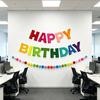 Готовый баннер "С Днем Рождения" Многоразовый Фетровый Гирлянда HAPPY BIRTHDAY Разноцветное Радужное Украшение для Вечеринки Принадлежности для Вечеринки Декор Детской Комнаты Фотозона