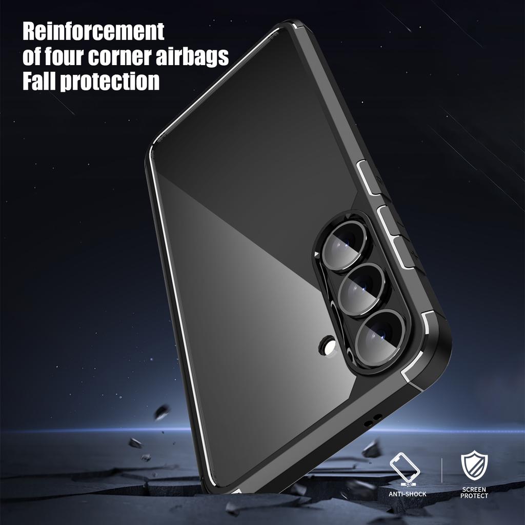 For Samsung Galaxy S25 Case Anti-Scratch TPU + PC Clear Back Shell