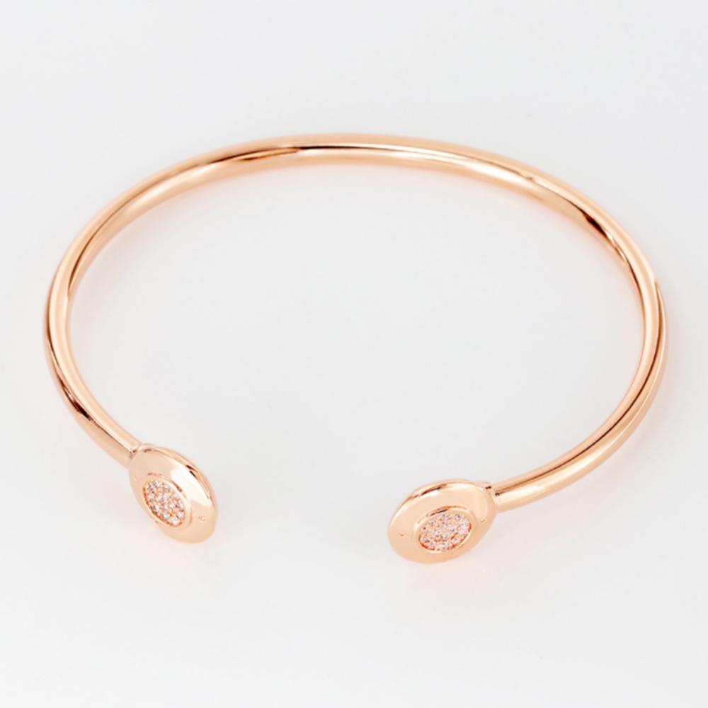 S925 стерлингового серебра Открытый браслет с белым цирконом для женщин День рождения Ювелирные изделия Подарки с тканевой сумкой