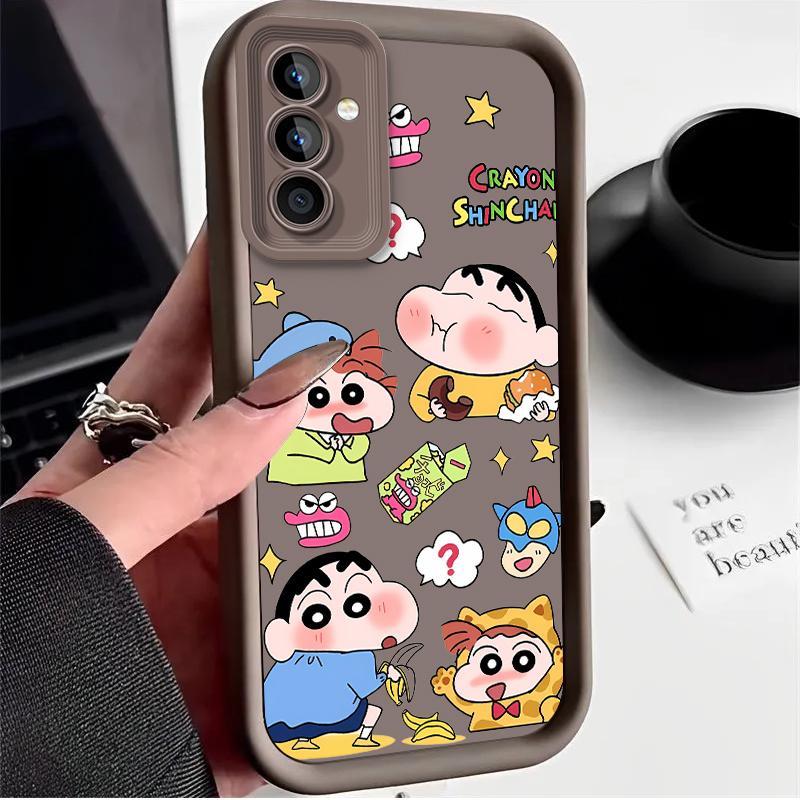 C-Crayon S-ShinChan Case for Samsung Galaxy S25 Ultra Plus S24 S23 S22 S21 S20 FE A73 A72 A71 A56 A55 A54 5G A52 A52S 4G Cover