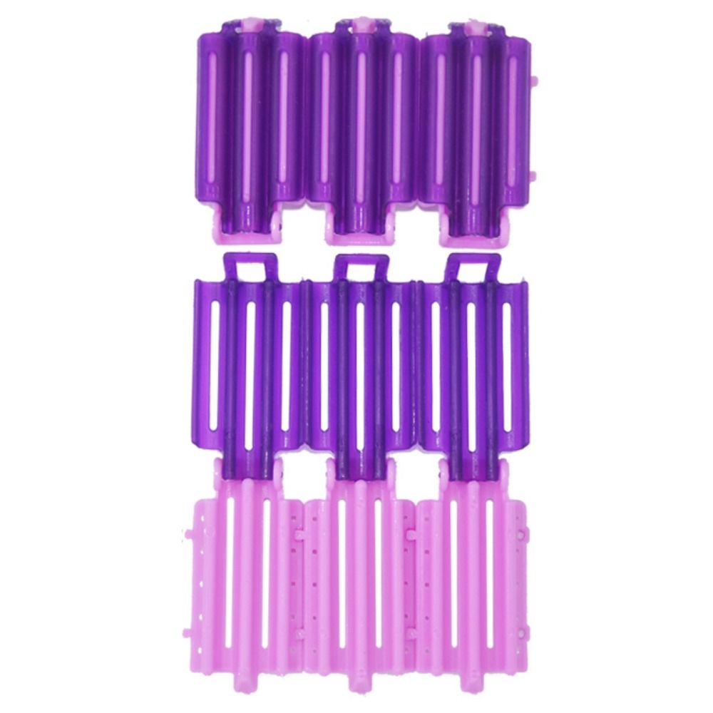 50pcs/bag Plastic Wave Perm Rod Bars Pink Corn Hair Curl Rod Fluffy Clamps Rollers Professional