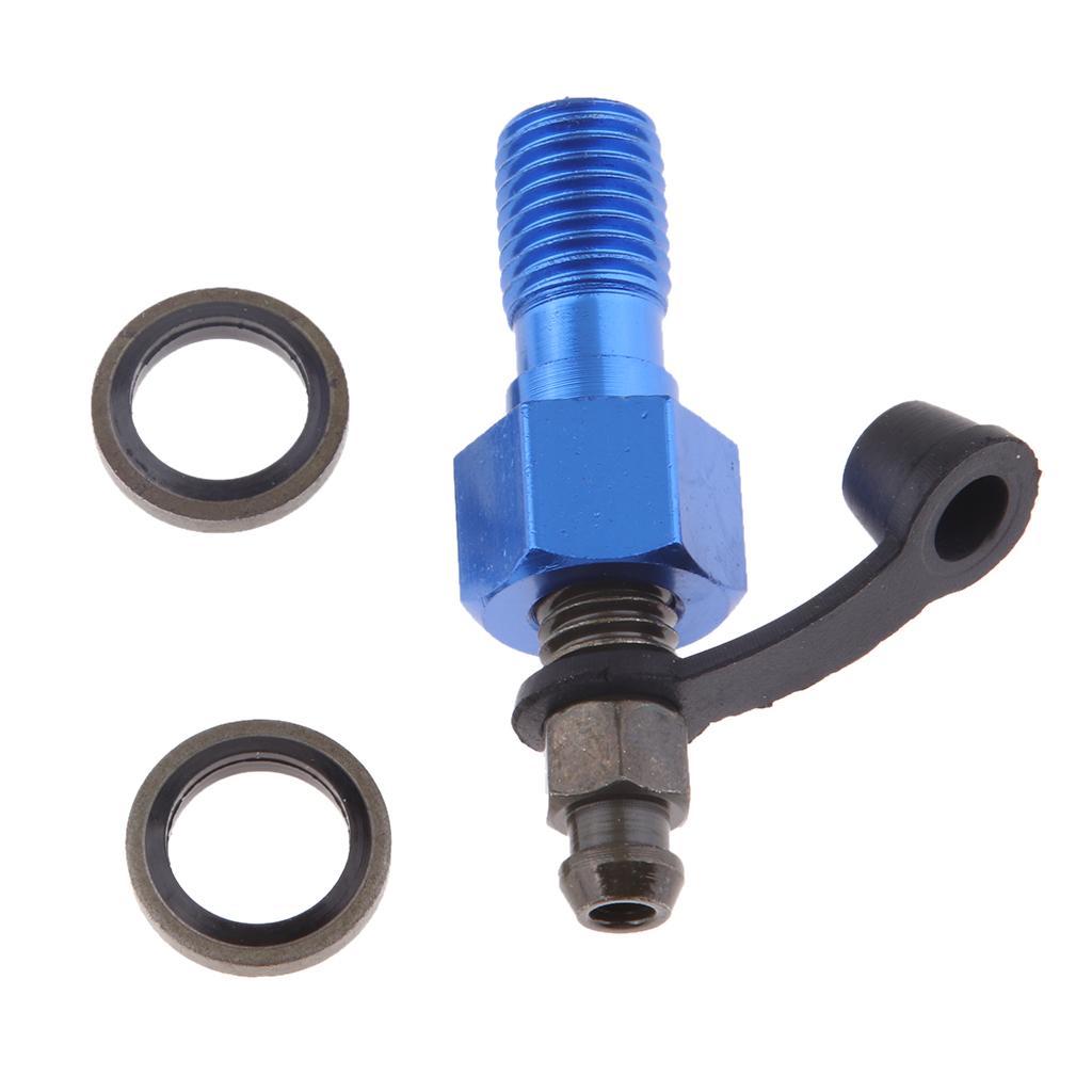 Motorcycle Brake Caliper Banjo Bolt Bleed Screw M10 X 1.25 Aluminum Nipple for Universal Master Cylinder Repair