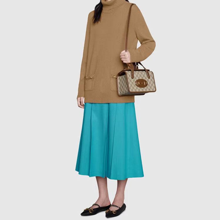 Gucci Horsebit 1955 Mini Top Handle Bag Brown Women Top_handle 645453-92TCG-8563