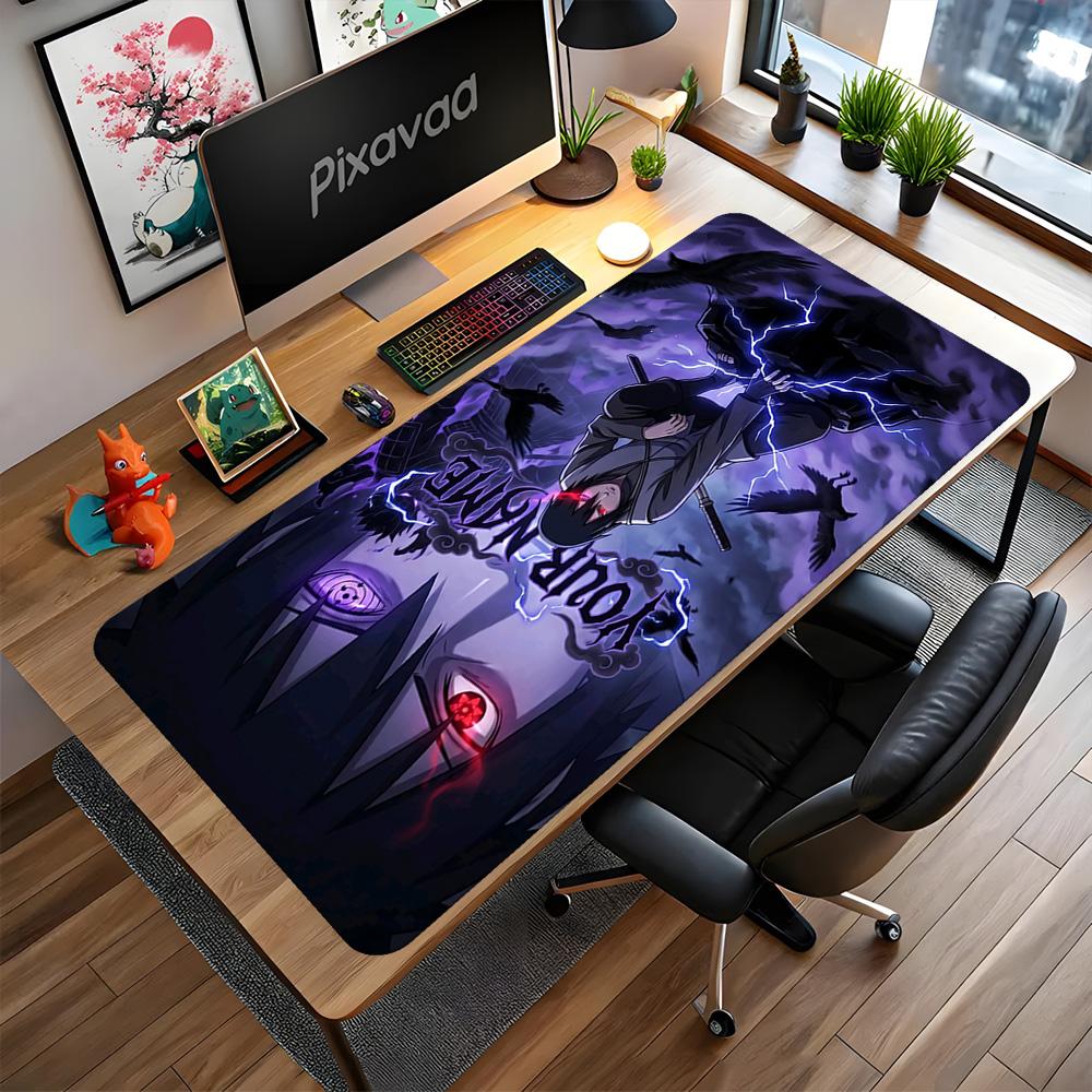 Naruto Character Customizable Name Mouse Pad Office Mouse Mats Computer Desk Keyboard Mat Non-Slip Rubber Bottom