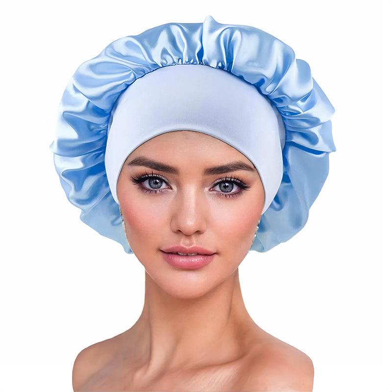 «Очень большая шелковая шапочка для сна с бантом – тюрбан для красоты и ухода за волосами»