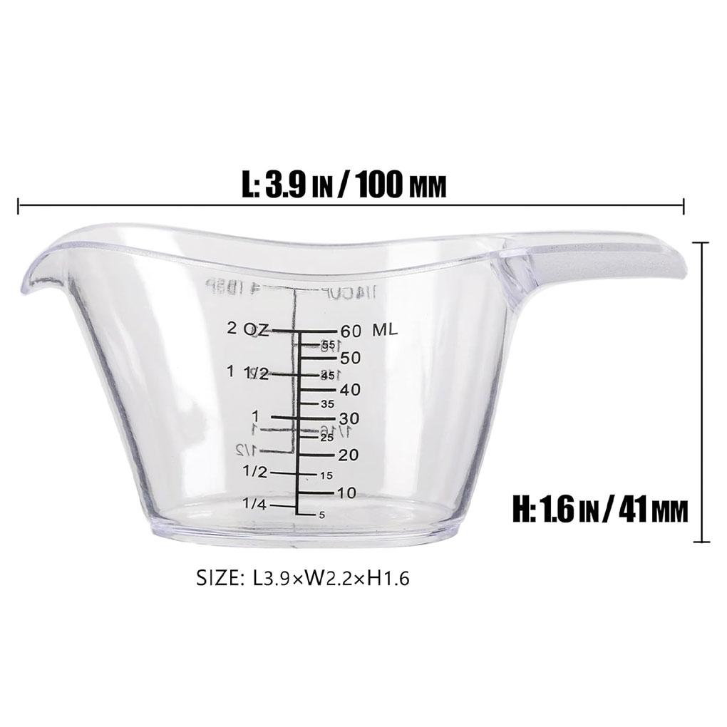 Clear Acrylic Measuring Cups With Large Numbers Durable And Easy To Read Liquid Measuring Cups