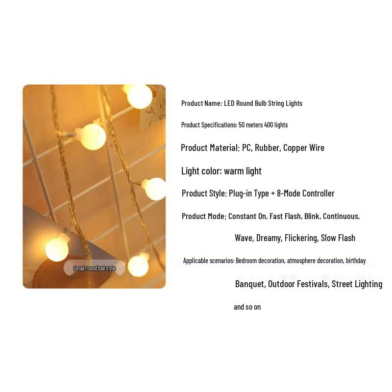 Beigong LED Globe String Lights