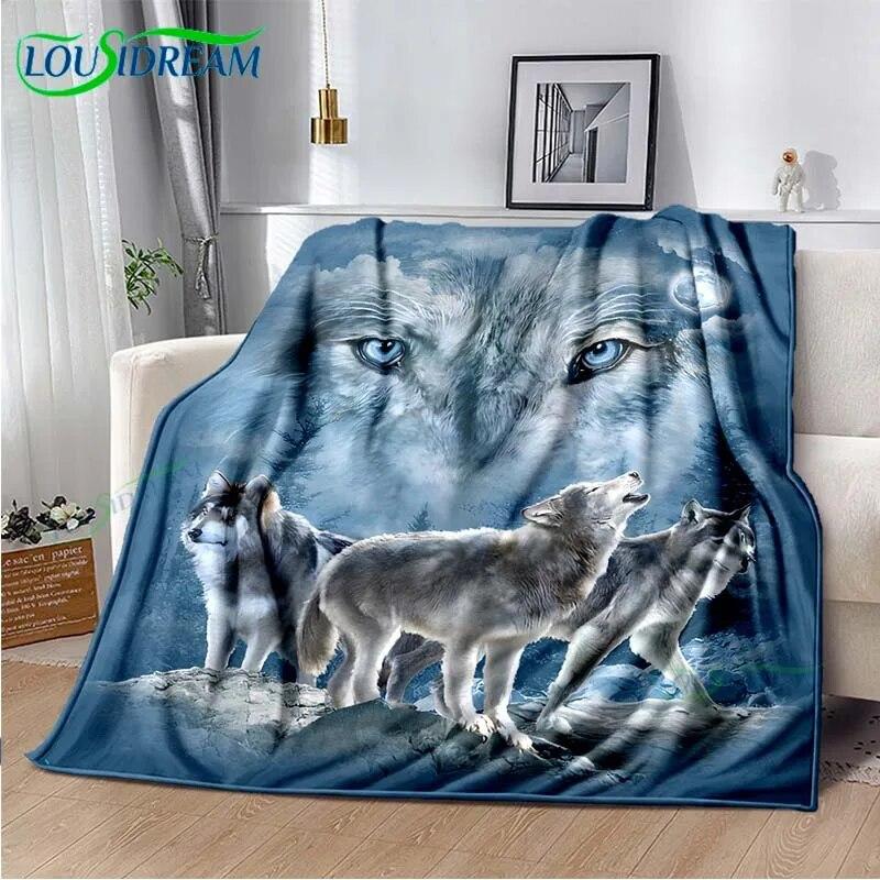 Wolf Throw Blanket Kids Game Sofa Blanket Adults and Children Blanket Blanket for Bed Picnic Blanket Blankets for Beds